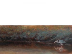 painting of heron