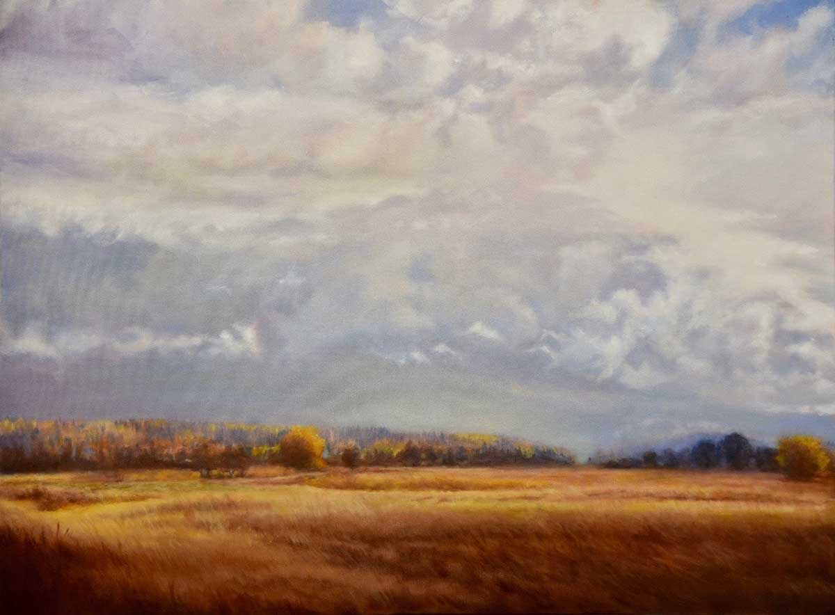 oil painting of skagit valley